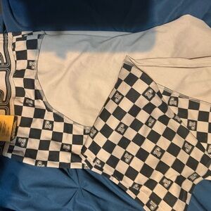 Black & Beige Checkerboard Leggings
